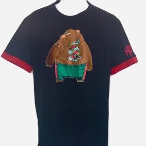 Imperious Hustle Bear with Green & Red Shorts SzXL
